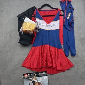 ADULT WOMENS SUPERHERO BEER WENCH OKTOBERFEST REFRESHINATOR SPORTS COSTUME S/M